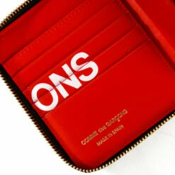 Comme Des Garçons Wallet SA2100HL Huge Logo Wallet Red In Red -Hervia Shop hervia.com comme des gar ons wallet sa2100hl huge logo wallet red 1559925008CDG 1.4