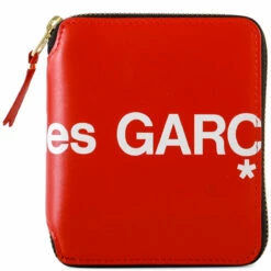Comme Des Garçons Wallet SA2100HL Huge Logo Wallet Red In Red