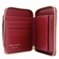 Comme Des Garçons Wallet SA2100OP Wallet With Outside Pocket In Red -Hervia Shop hervia.com comme des gar ons wallet sa2100op wallet with outside pocket 1669367848side wallet