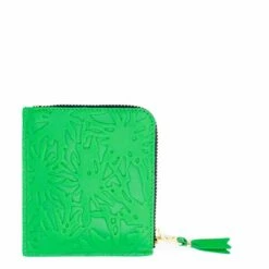 Comme Des Garçons Wallet SA3100EF Embossed Forest Wallet In Green