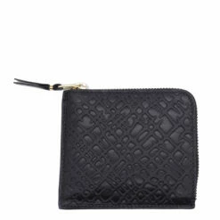 Comme Des Garçons Wallet Embossed Roots Wallet In Black