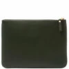 Comme Des Garçons Wallet SA5100 Classic Line Zip Pouch Bottle Green In Dark Green