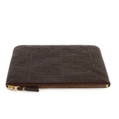 Comme Des Garçons Wallet SA5100EL Embossed Leather Pouch Wallet Brown In Brown -Hervia Shop hervia.com comme des gar ons wallet sa5100el embossed leather pouch wallet brown 15931893640274.1
