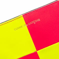 Comme Des Garçons Wallet SA5100FS Fluo Squares Wallet In Yellow -Hervia Shop hervia.com comme des gar ons wallet sa5100fs fluo squares wallet 1624633527SA5100FS 0005 Layer 171