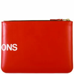 Comme Des Garçons Wallet SA5100HL Huge Logo Wallet Red In Red