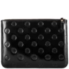 Comme Des Garçons Wallet SA5100NE Embossed Polka Dots Zipped Pouch In Black