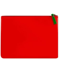 Comme Des Garçons Wallet SA5100SF Super Fluo Zipped Pouch Blue/Orange In Blue