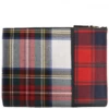 Comme Des Garçons Wallet SA5100TP Tartan Pouch Wallet Red In Red