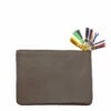 Comme Des Garçons Wallet SA5100ZP Tassled Large Pouch Zip Wallet In Brown