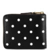Comme Des Garçons Wallet SA7100PD Polka Dot Leather Wallet Black In Black