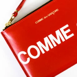 Comme Des Garçons Wallet SA8100HL Huge Logo Wallet Red In Red -Hervia Shop hervia.com comme des gar ons wallet sa8100hl huge logo wallet red 1559923487CDG 8.3