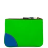 Comme Des Garçons Wallet SA8100SF Super Fluo Zipped Wallet Green/Orange In Green
