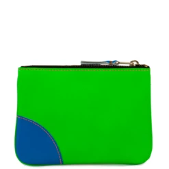 Comme Des Garçons Wallet SA8100SF Super Fluo Zipped Wallet Green/Orange In Green