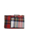 Comme Des Garçons Wallet SA8100TP Tartan Patchwork Wallet Red In Red