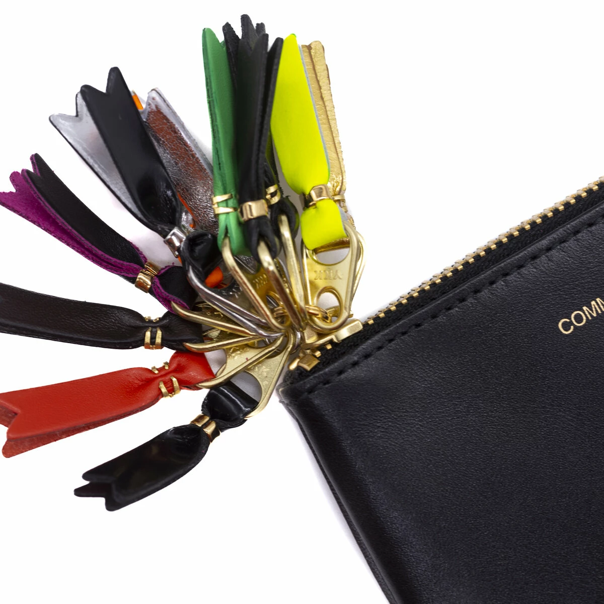 Comme Des Garçons Wallet SA8100ZP Tassled Pouch Zip Wallet In Black 2 Comme Des Garçons Wallet SA8100ZP Tassled Pouch Zip Wallet In Black - Image 2