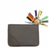Comme Des Garçons Wallet SA8100ZP Tassled Pouch Zip Wallet In Brown