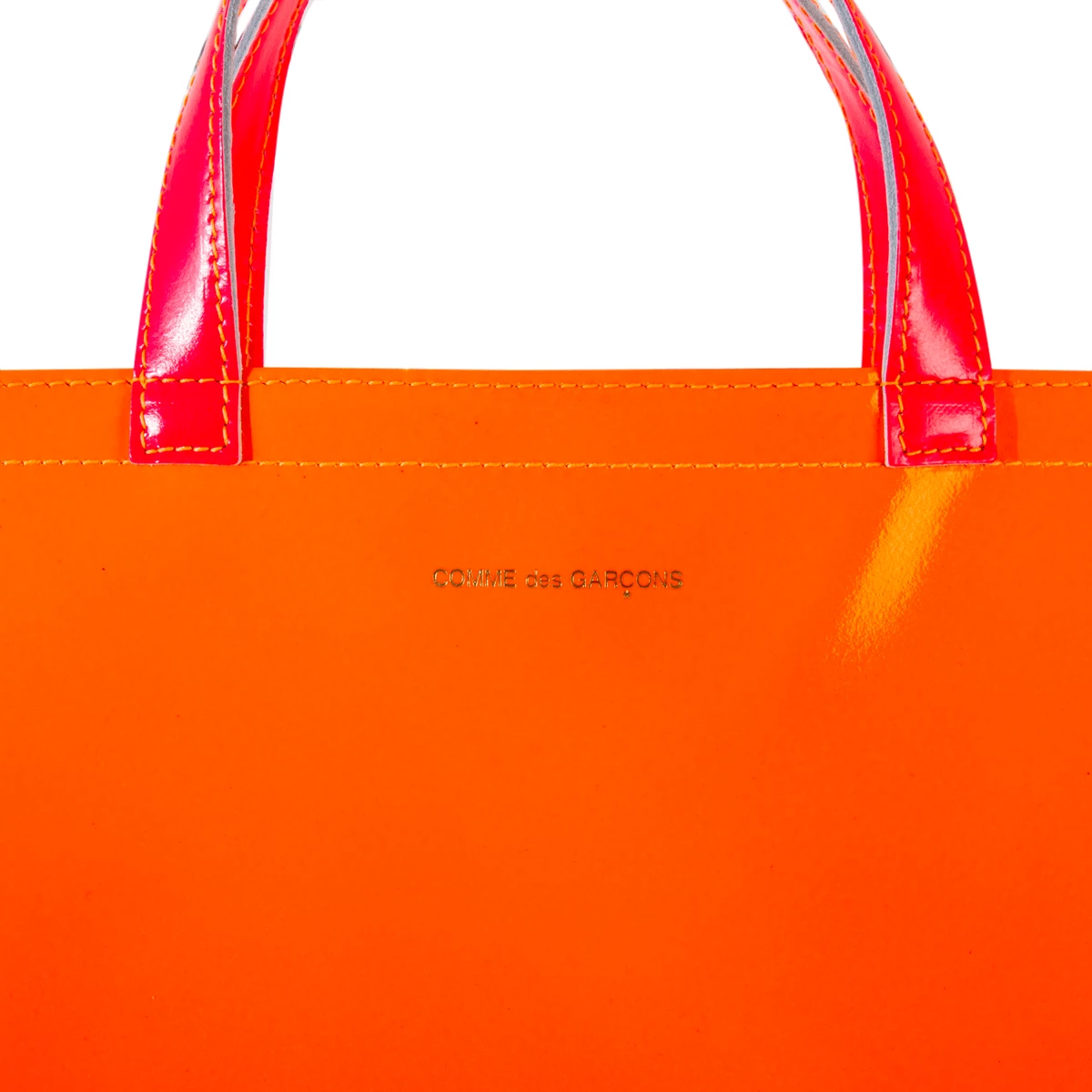 Comme Des Garçons Wallet Super Fluo Leather Bag Orange/Yellow In Orange 2 Comme Des Garçons Wallet Super Fluo Leather Bag Orange/Yellow In Orange - Image 2