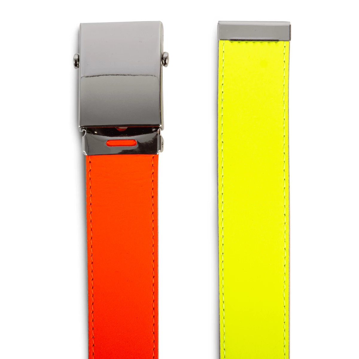 Comme Des Garçons Wallet Super Fluo Leather Belt Orange/Yellow In Orange 1 Comme Des Garçons Wallet Super Fluo Leather Belt Orange/Yellow In Orange