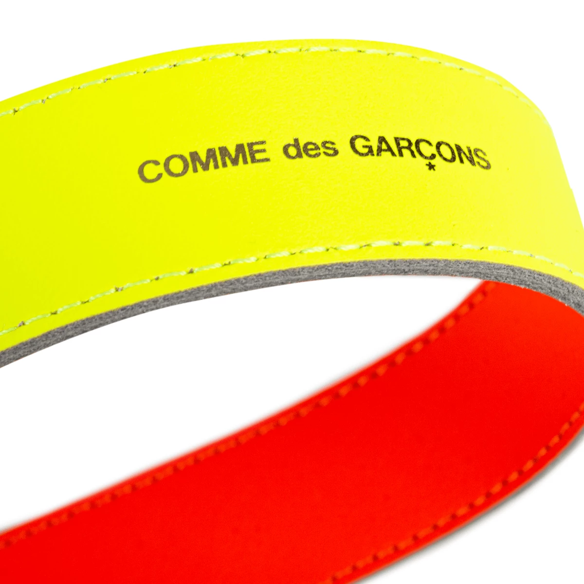 Comme Des Garçons Wallet Super Fluo Leather Belt Orange/Yellow In Orange 2 Comme Des Garçons Wallet Super Fluo Leather Belt Orange/Yellow In Orange - Image 2