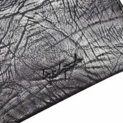 Yohji Yamamoto Leather Keyring Wallet In Metallic Silver