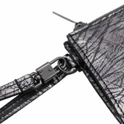 Yohji Yamamoto Leather Keyring Wallet In Metallic Silver -Hervia Shop hervia.com de a86 705 silver prt silver horse key ring wallet 1664874608details