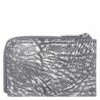 Yohji Yamamoto Zipped Leather Wallet In Metallic Silver