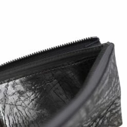 Yohji Yamamoto Zipped Leather Wallet In Metallic Silver -Hervia Shop hervia.com de a97 705 silver prt silver horse short wallet 1664872116QCGINYAQ