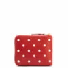 Comme Des Garçons Wallet SA7100PD Polka Dot Leather Wallet Red In Red