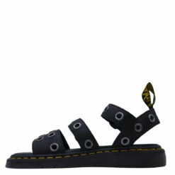 Dr. Martens Gryphon Hardware Brando Leather Sandals In Black