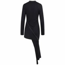 JW Anderson Zip Detail Long-Sleeved Dress In Navy