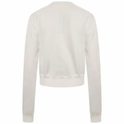 Rick Owens DRKSHDW Cropped Gimp Sweatshirt In Milk