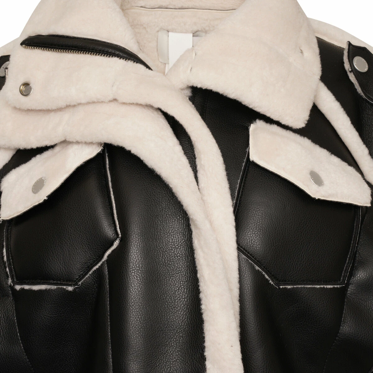 Feng Chen Wang Double Side Sherpa Jacket In Black 2 Feng Chen Wang Double Side Sherpa Jacket In Black - Image 2