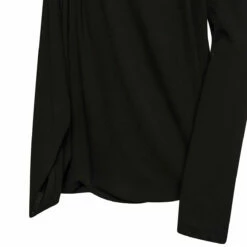 Yohji Yamamoto Draped Long Sleeve Top In Black -Hervia Shop hervia.com fg t33 082 2 flont flush long slv col. 2 1648811639 2AJ2101