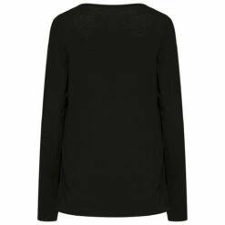 Yohji Yamamoto Draped Long Sleeve Top In Black