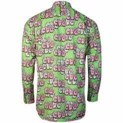 Comme Des Garçons SHIRT CDG SHIRT X KAWS Graphic Print Shirt In Lime