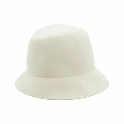 Comme Des Garçons SHIRT Wool Bucket Hat In White
