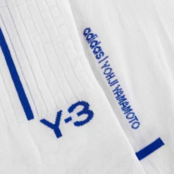 Y-3 Stripe Detail Socks In White / Blue -Hervia Shop hervia.com gn6007 y 3 cl crw sock cwhite boblue 159783281721796.2