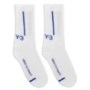Y-3 Stripe Detail Socks In White / Blue