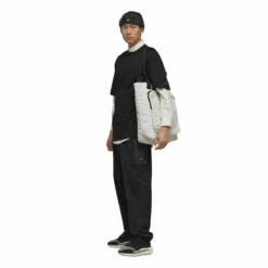 Y-3 Crep Jersey T-Shirt In Black -Hervia Shop hervia.com h63020 crepe sj ss tee col. black 1690883211H63020 7 APPAREL On Model Walking View white