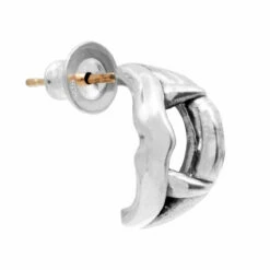 Yohji Yamamoto Vampire Fang Silver Stud Earring In Silver