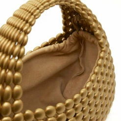 JW Anderson Gold Bubble Basket Handle Bag In Gold -Hervia Shop hervia.com hb0579 bubble basket col. gold 1696860354HB0579 FA0178 220 4