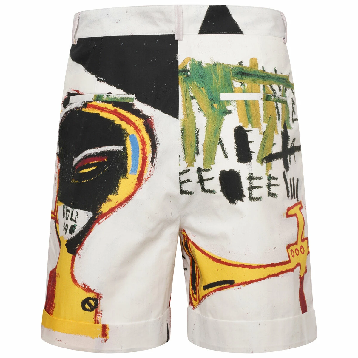 Honey Fucking Dijon Basquiat Print Shorts In Multi 1 Honey Fucking Dijon Basquiat Print Shorts In Multi