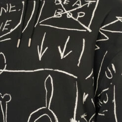 Honey Fucking Dijon Basquiat Fantastic Hoodie In Black -Hervia Shop hervia.com hfd07t305 unisex basquiat fantastic hoodie knit col. 1 1684427019DSC04182