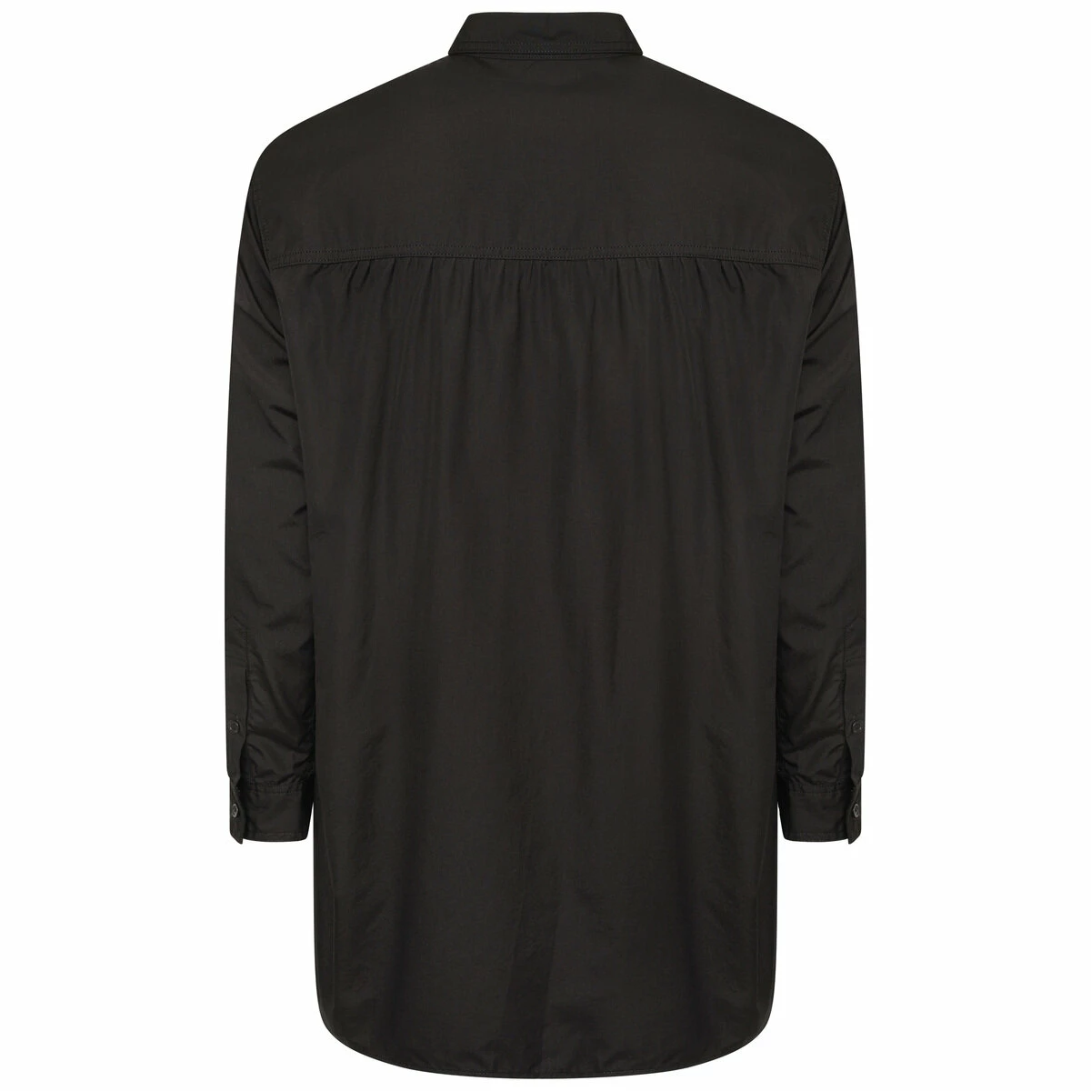 Yohji Yamamoto Shirt With Overlapping Left Panel In Black 1 Yohji Yamamoto Shirt With Overlapping Left Panel In Black