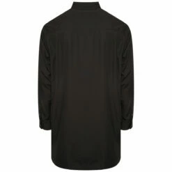 Yohji Yamamoto Double Layered Mandarin Collar Shirt In Black