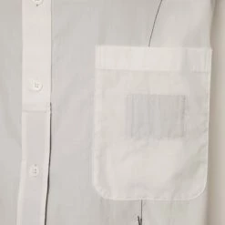 Yohji Yamamoto Deconstructed Colour-Block Shirt In White / Black -Hervia Shop hervia.com hj b70 515 m wht blk decorated stb col. white 1697532202HJ B70 515 1 04 2