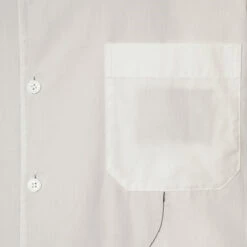 Yohji Yamamoto Colour Block Shirt With Double Collar In White / Black -Hervia Shop hervia.com hj b72 515 y b w asm collar b col. white 1697532392HJ B72 515 1 04 2