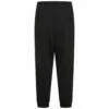 Yohji Yamamoto Fleece Ribbed Hem Pants In Black