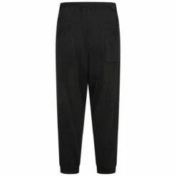 Yohji Yamamoto Fleece Ribbed Hem Pants In Black