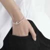 Shaun Leane Silver Hook Chain Bracelet In Silver